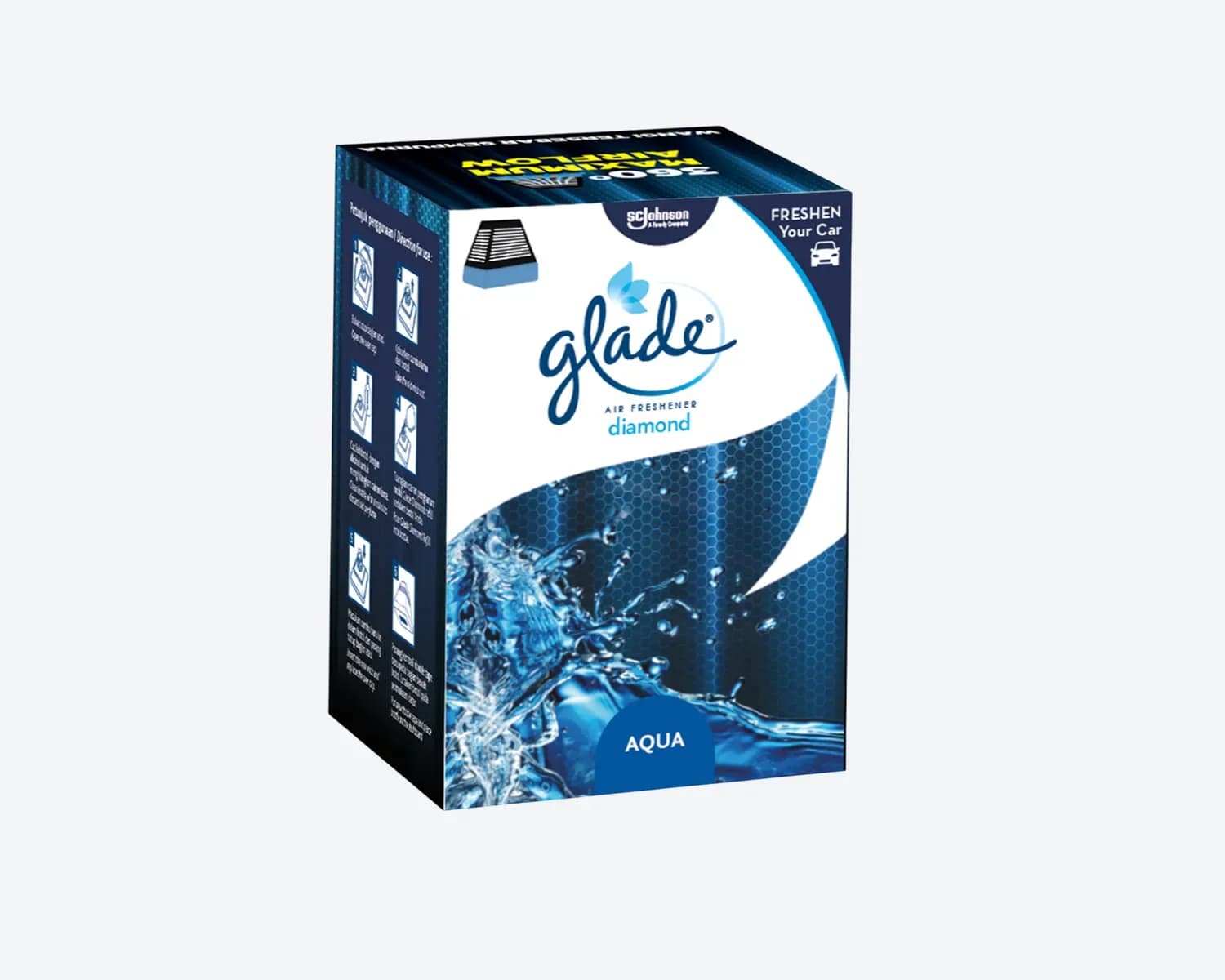 Glade diamond car air freshener Aqua 80Ml ID